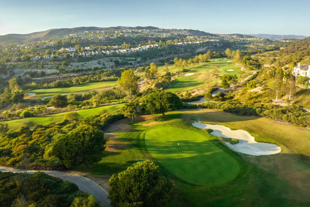 aerial view of golf course